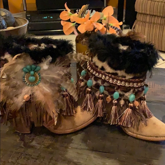 Up Cycled BoHo boots✌🏻I custom make for many❤️ - Picture 1 of 6